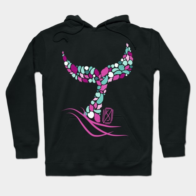 Whale Tail of Pink Shells Hoodie by Pastel.Punkk